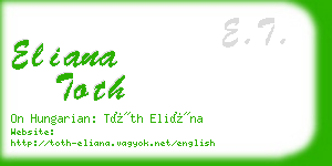 eliana toth business card